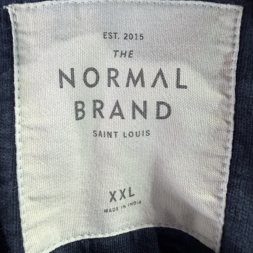 The Normal Brand Crewneck Sweatshirt XXL Blue Cotton Pullover Raglan‎ Casual
